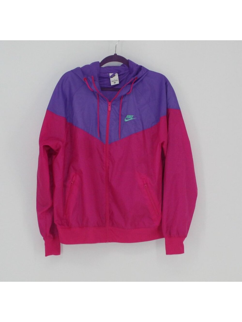 Nike Windrunner Jacket Purple & Pink Colorblock Women Size Med
